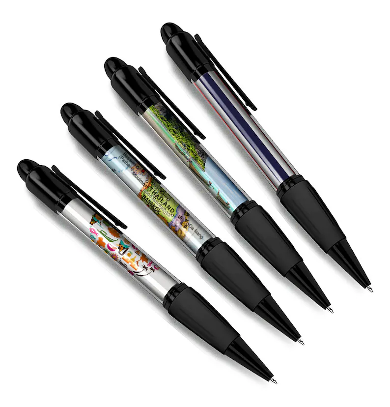 Set of 4 Thailand Black Ballpoint Pens